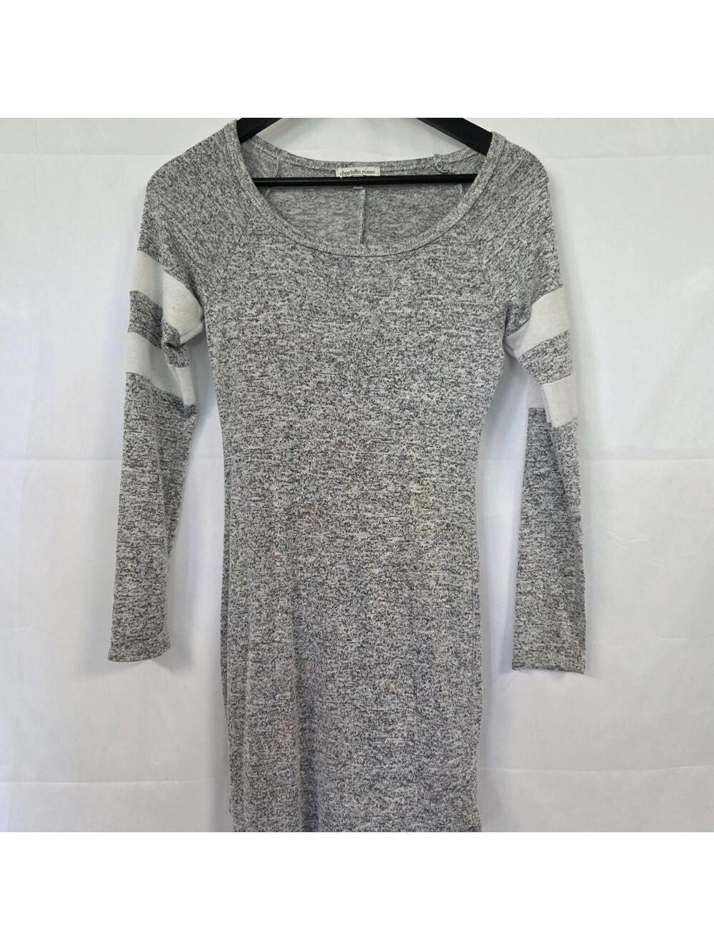 Charlotte Russe Women's Grey and White Dress